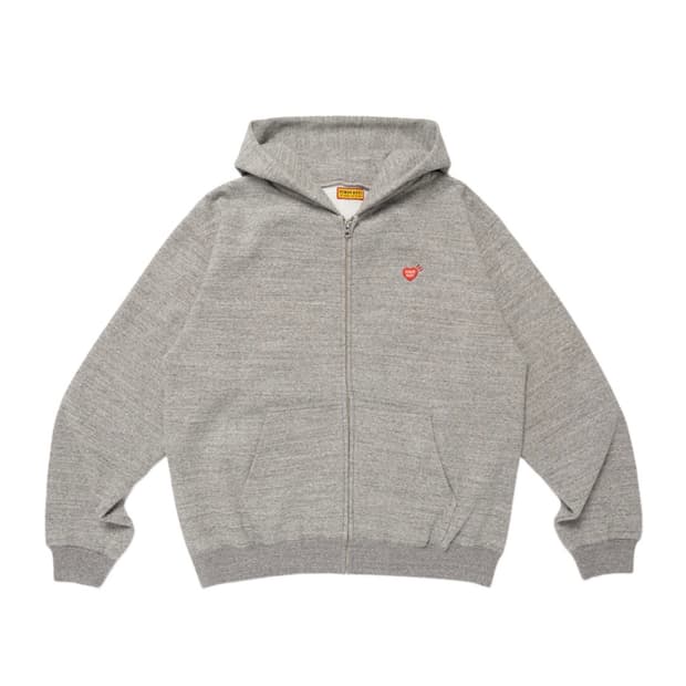 휴먼 메이드 클래식 집업 스웨트 후드 그레이