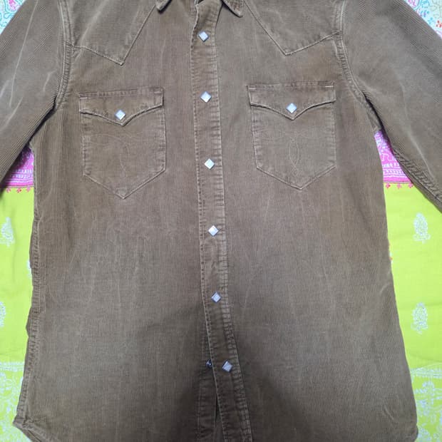 더블알엘 코듀로이 웨스턴 셔츠 M