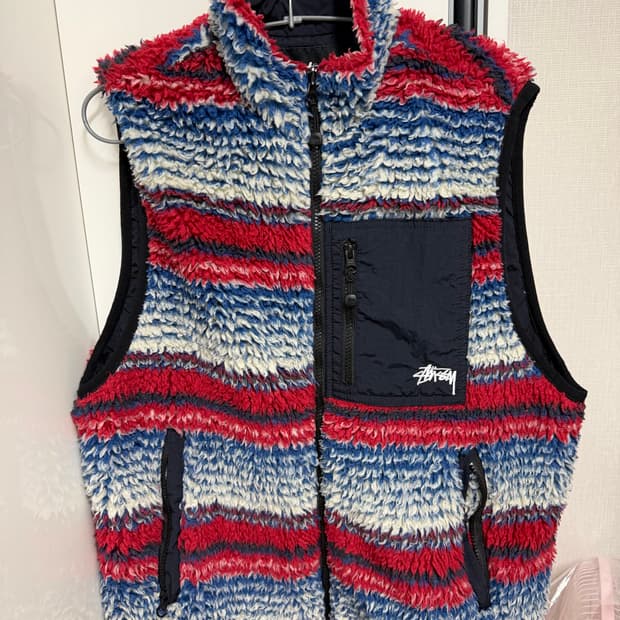 스투시 쉐르파 베스트 후리스 조끼 M