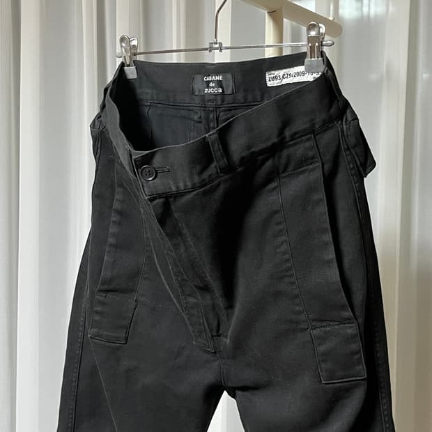 카반드주카 사선지퍼 사루엘팬츠