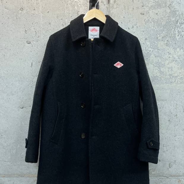 단톤 미디 울 코트 다크 그레이