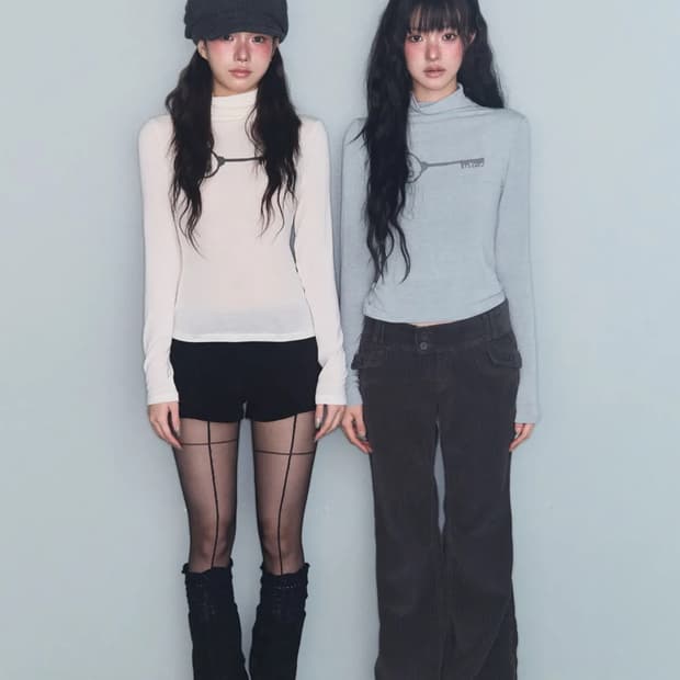 미레코 울 하이넥 T 아이보리