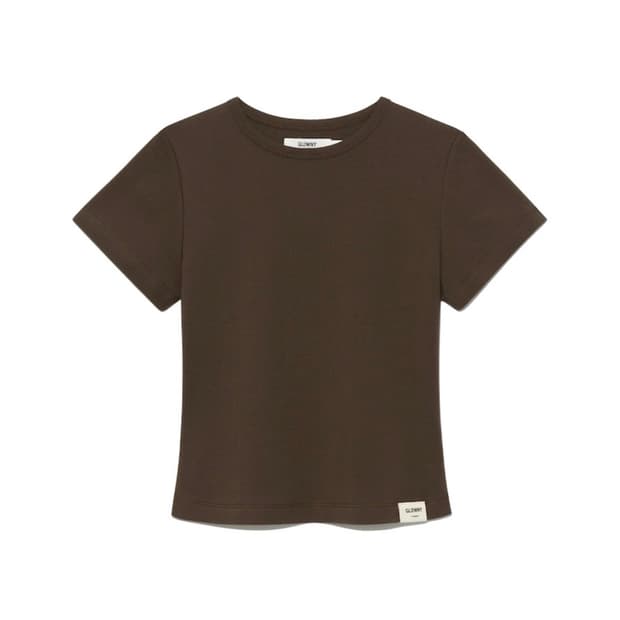 글로니(Glowny) G BABY TEE 베이비 티 초코 브라운 s