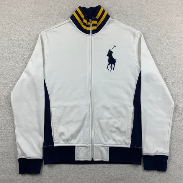 폴로 랄프로렌 빅포니 코튼 집업 져지 화이트