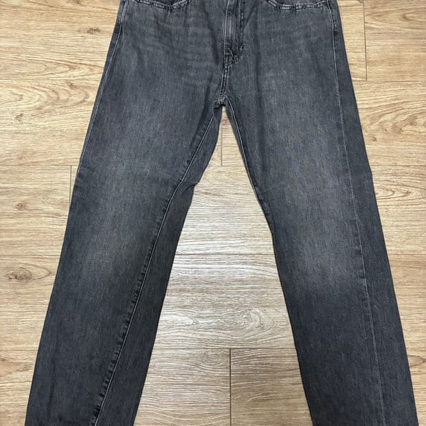 리바이스 505 프리미엄 셀비지 흑청 데님 W34 L30