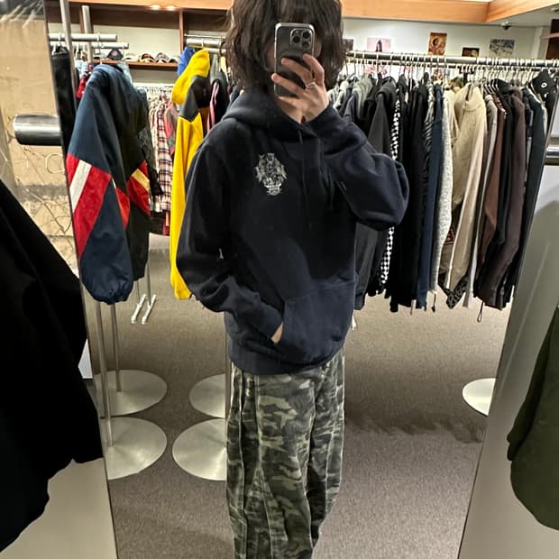 L)Japanese vintage 네이비 후디