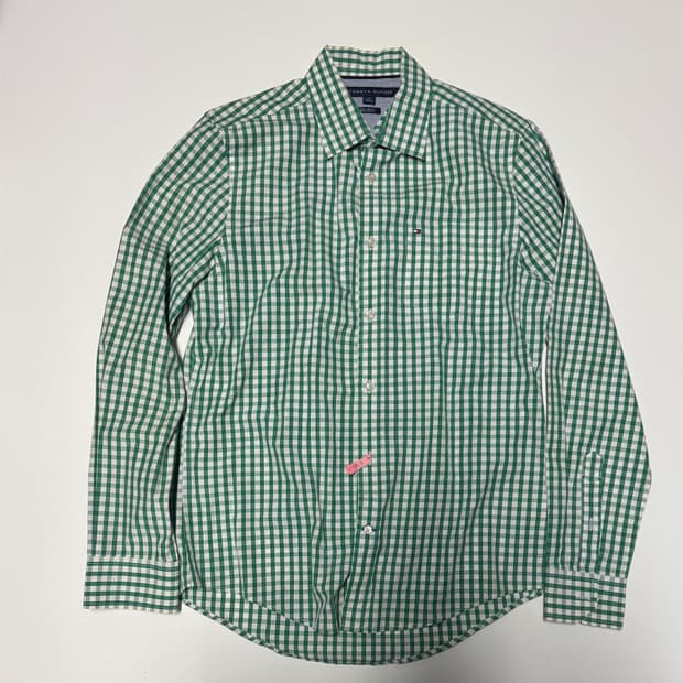 타미힐피거 80s 디자인 그린 체크 셔츠 M~S