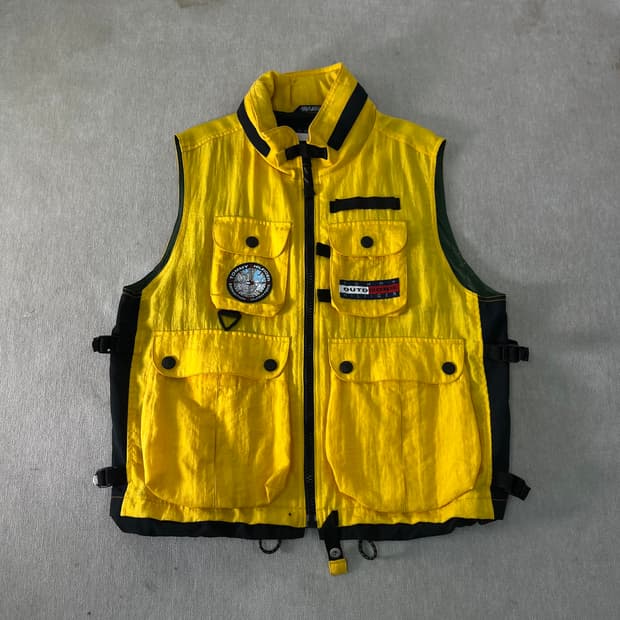 100 90s 타미힐피거 아웃도어 택티컬 조끼