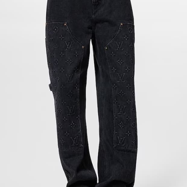 루이비통 워크웨어 모노그램 흑청 데님팬츠