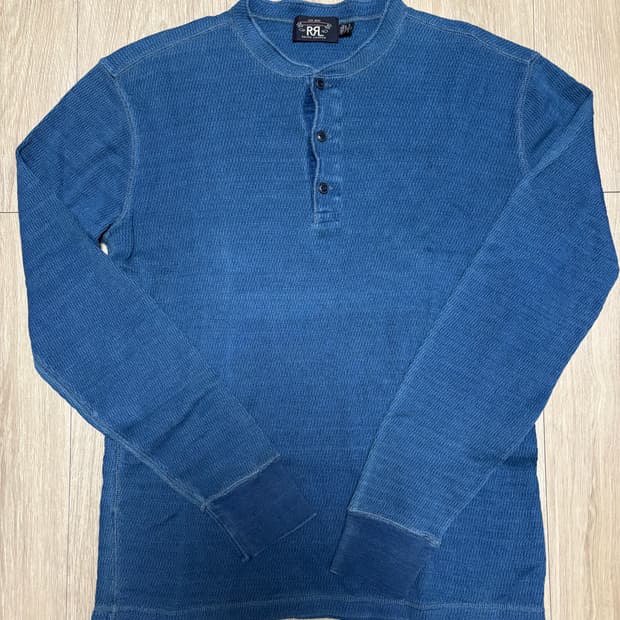 RRL 인디고 헨리넥 L