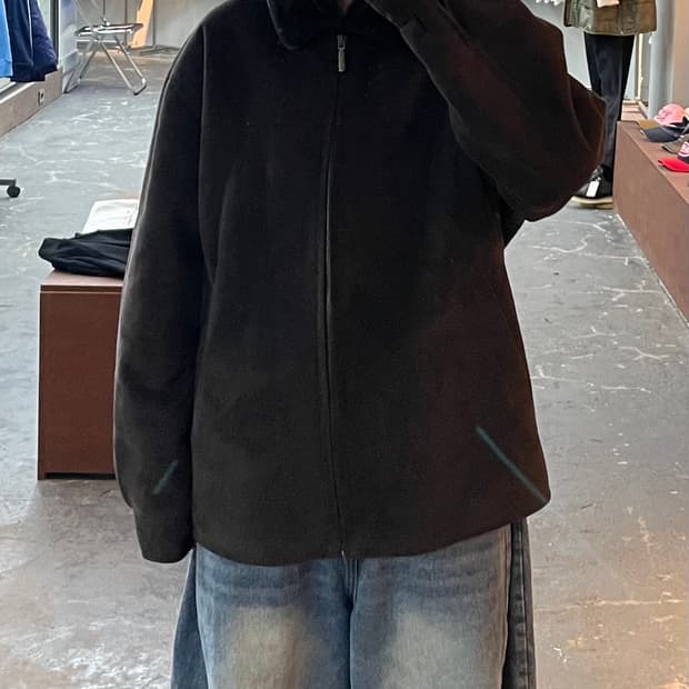 빈티지 브라운 퍼 카라 무스탕 자켓 H1609