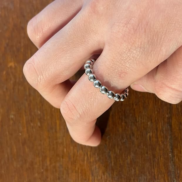 새상품 여성 신주 구슬 오픈링 반지 