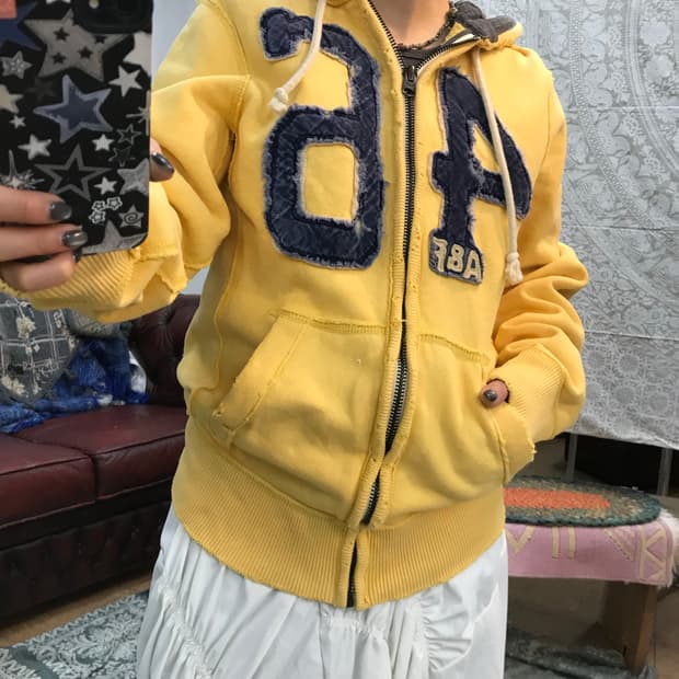 아베크롬비 머슬핏 47패치 기모 후드집업 