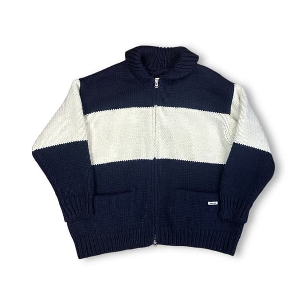 앵글런 헤비울 니트 집업