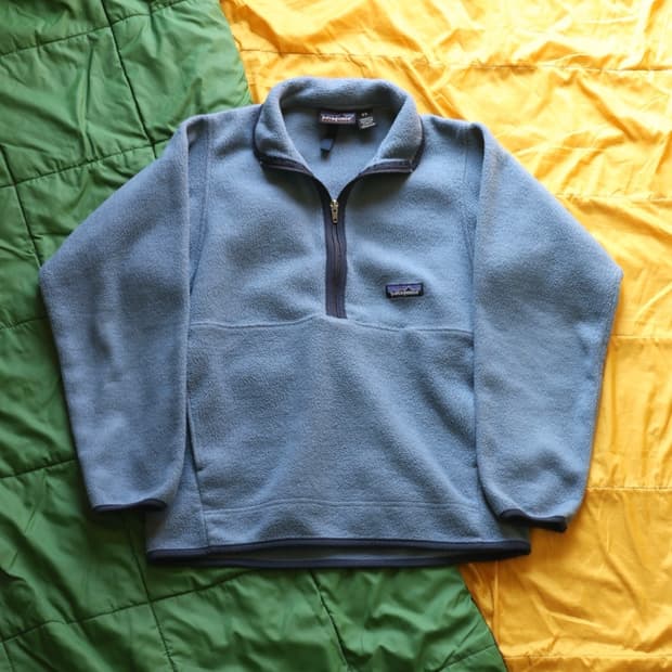 파타고니아 빈티지 00s 마수피얼 신칠라 하프집업 플리스 에메랄드 xs