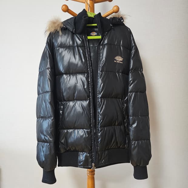 찐 레트로/빈티지 디키즈 (Dickies) 유광 블랙 빵빵이 지켓
