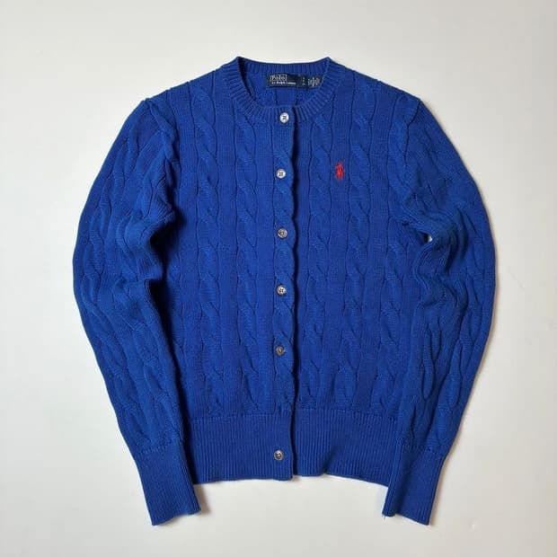 폴로 랄프로렌 신형 우먼스 코튼 꽈배기 니트 가디건 PN8403