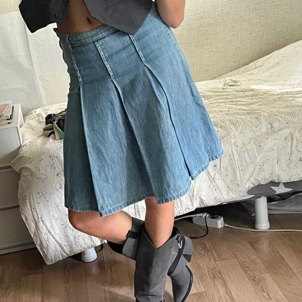 미우미우 빈티지 데님 스커트 S
