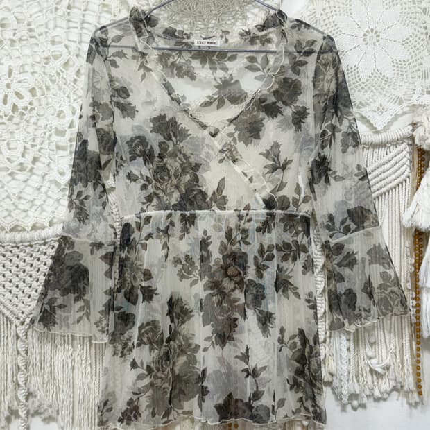 Lest rose Mesh Lace Blouse