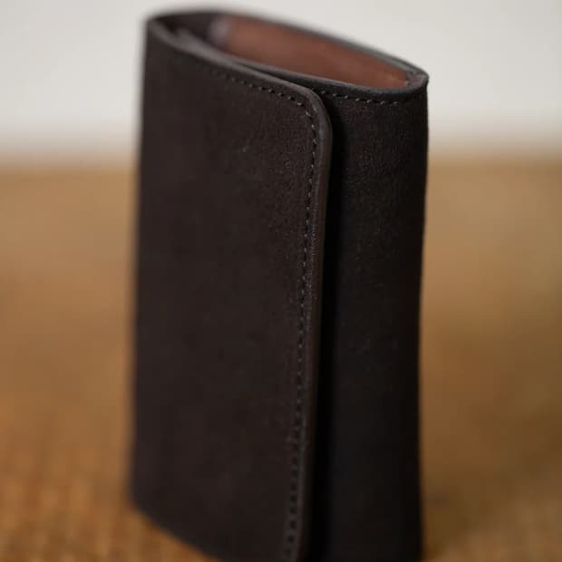 페트로솔라움 mountain fold wallet 머드다이 사슴가죽