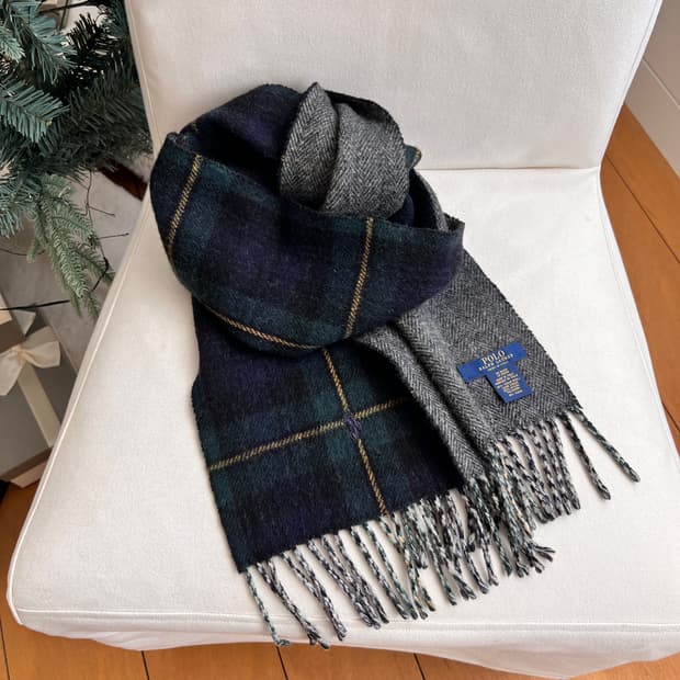 폴로 랄프로렌 체크/헤링본 머플러