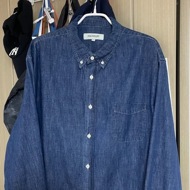 라이즈앤빌로우 데님 셔츠 xxl