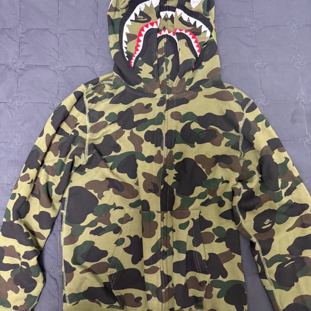 베이프 더블샤크 후드집업 M