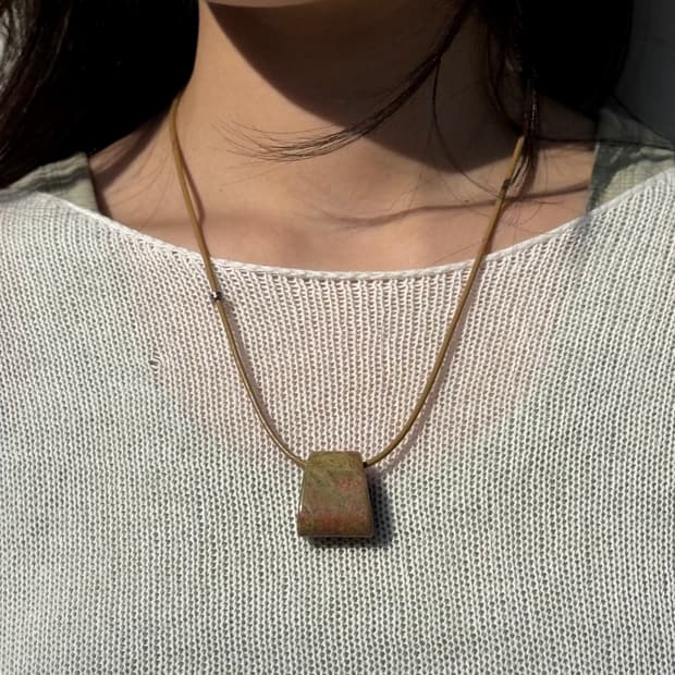 Stone Necklace – Unakite Light
