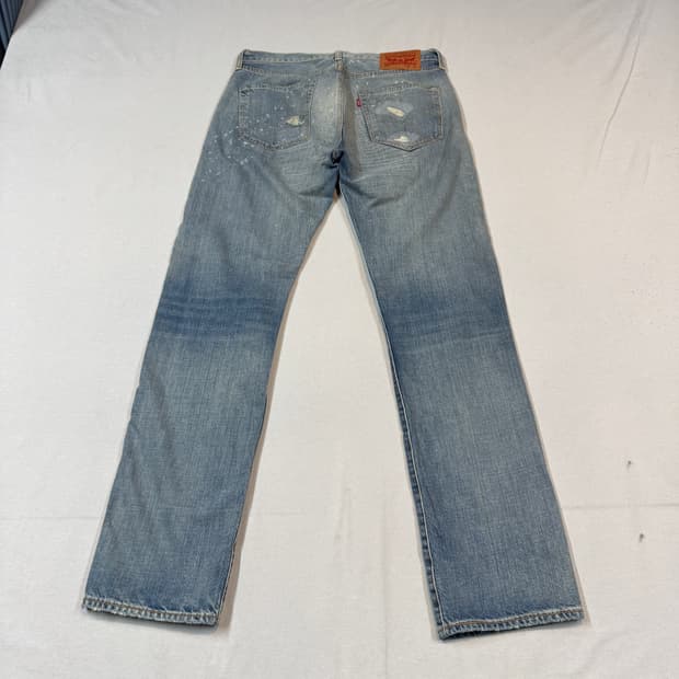 32inch) 리바이스 501 보로 데미지 워싱진 데님 청바지