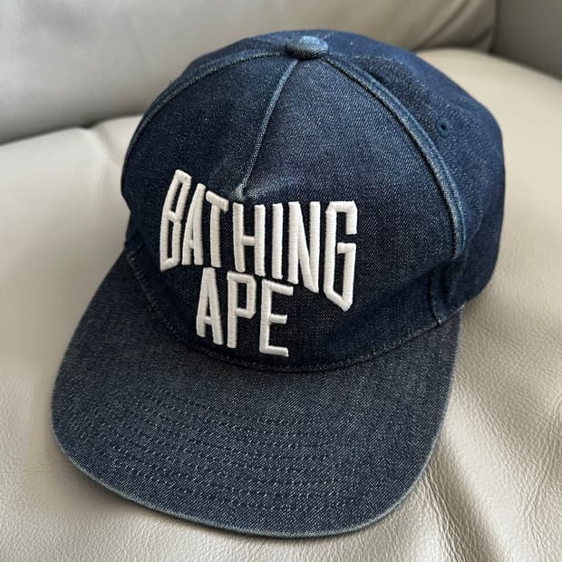 베이프 데님 스냅백 모자 캡