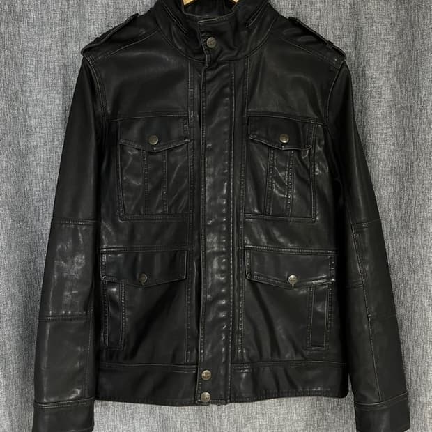 리바이스 하프 레더 자켓/#3428