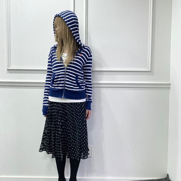 [RALPH LAUREN]2000s Mood Stripe Hoodie Z