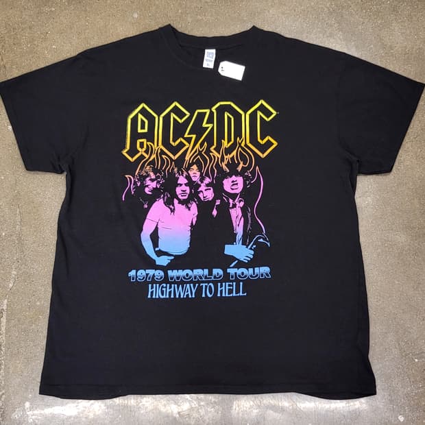 미국빈티지 ACDC 밴드 티셔츠 반팔티 락티셔츠