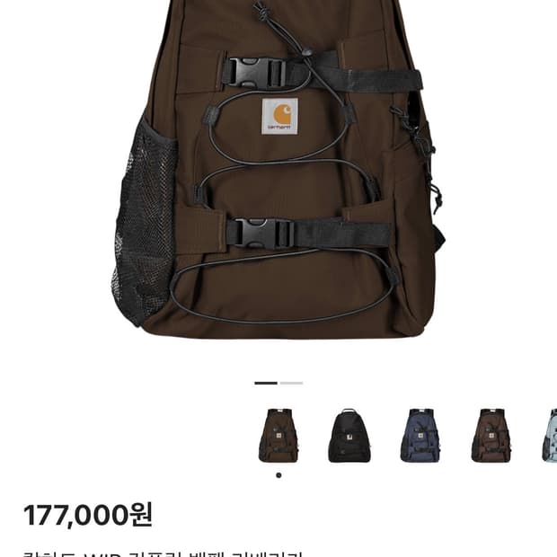 칼하트 WIP 킥플립 백팩 브라운