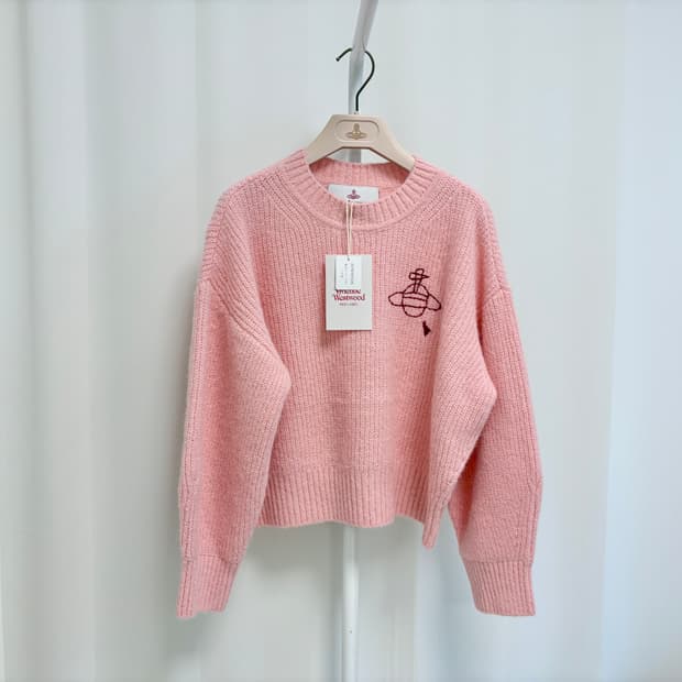 비비안웨스트우드 레드라벨 알파카 핑크 스웨터