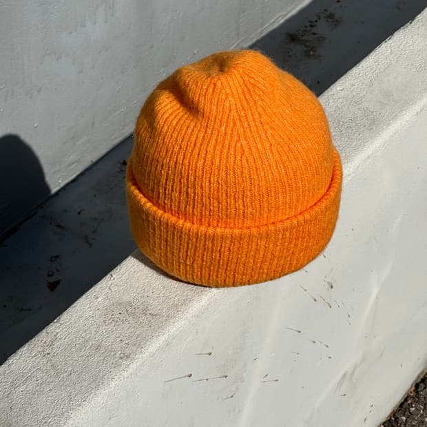[F] 자라 오렌지 옐로우 비니 모자