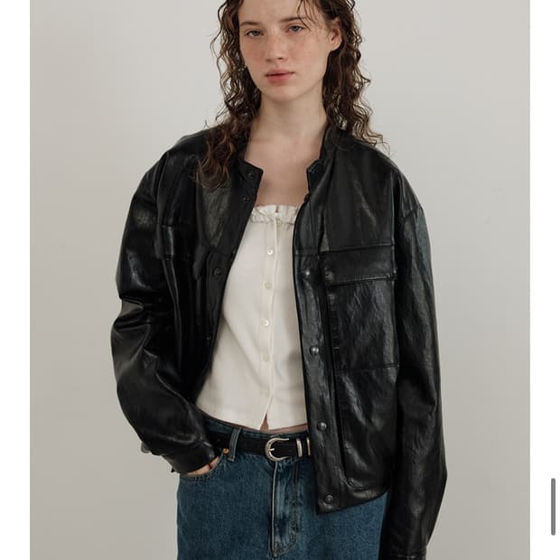더바넷 Ava Leather Jacket 스몰 블랙 미착용