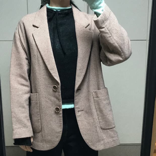 써스데이 아일랜드 빈티지스타일 체크자켓