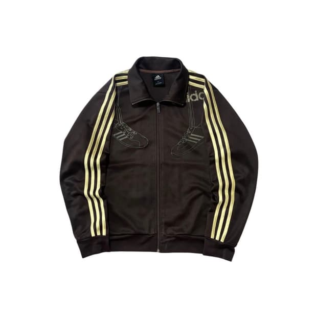 아디다스 올드스쿨 브라운 골드 져지 트랙탑