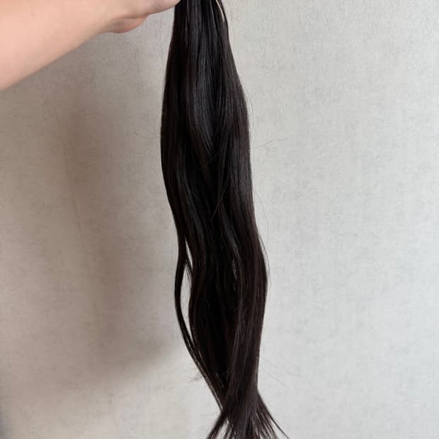 붙임머리 생모 18인치 한 팩