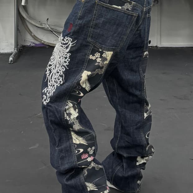 카라쿠리 타마시 오리엔탈 데님팬츠