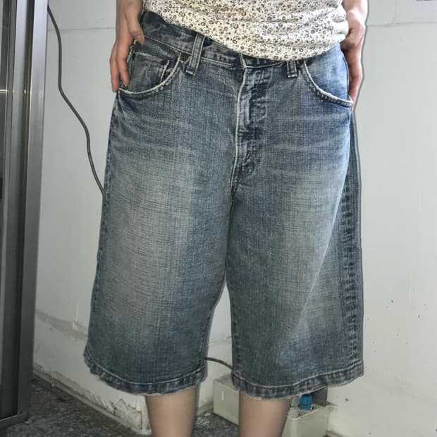 데님 쇼츠 팬츠
