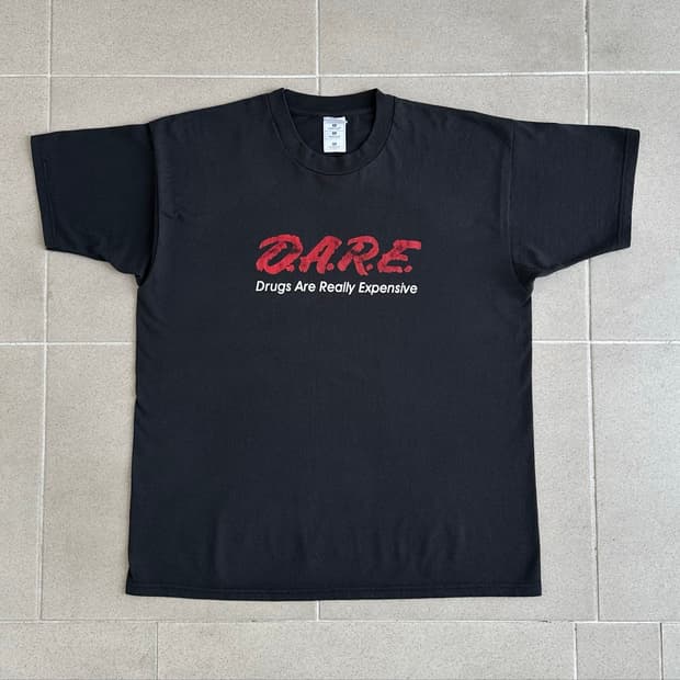 00s 빈티지 DARE 패러디 티셔츠 XL