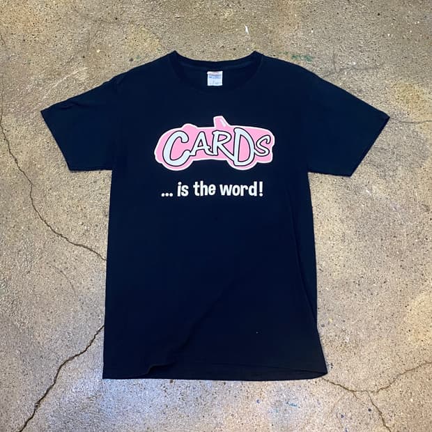 미국 빈티지 유니크 프린팅 카드 CARD 락티셔츠 반팔티