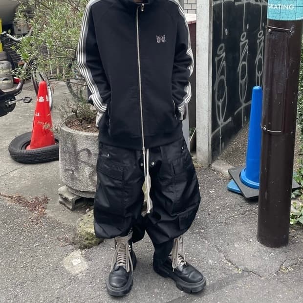 니들스 x lhp 코튼 트랙자켓 블랙 L