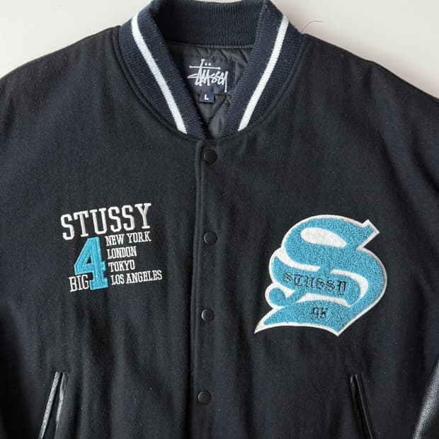 90s 스투시 BIG4 바시티 자켓