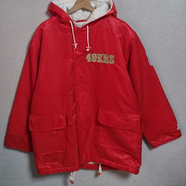 오버핏 M ) 스타터 X NFL 90's 빈티지 레드 점퍼 돕바