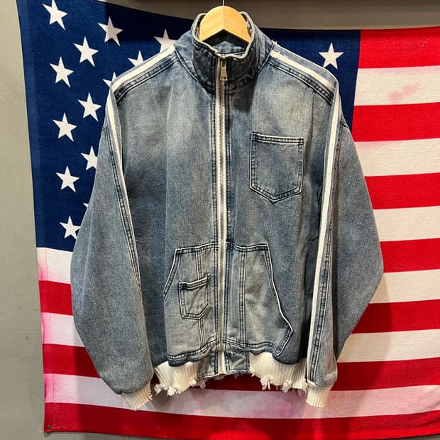 빈티지 포인트 데님 자켓