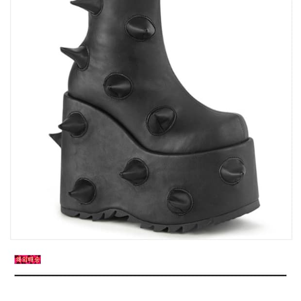[데모니아] DEMONIA 슬래이77 혼 뿔 멍게 플랫폼 앵클부츠 블랙