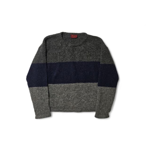 데저트+ 스트라이프 패턴 부클 니트 Dezert+ 데쟈토